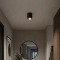 Steinhauer Downlight PÉLITE SPOT cylindrique, rigide, version pour montage en surface GU10 IP20, noir mat gradable