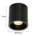 Steinhauer Downlight PÉLITE SPOT cylindrique, rigide, version pour montage en surface GU10 IP20, noir mat gradable