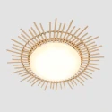 anne light & home Luminaire de plafond AURA rond IP20, beige, couleur naturelle gradable