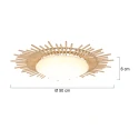 anne light & home Luminaire de plafond AURA rond IP20, beige, couleur naturelle gradable