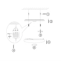 anne light & home Luminaire de plafond AURA rond IP20, beige, couleur naturelle gradable