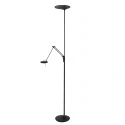 Plafonnier  ZODIAC avec bras articulé, avec spot LED, direct / indirect, avec variateur tactile IP20, noir mat gradable