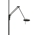 Steinhauer Plafonnier  ZODIAC avec bras articulé, avec spot LED, direct / indirect, avec variateur tactile IP20, noir mat gradable