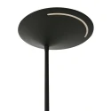 Steinhauer Plafonnier  ZODIAC avec bras articulé, avec spot LED, direct / indirect, avec variateur tactile IP20, noir mat gradable