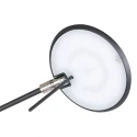 Steinhauer Lampe de table ZODIAC avec bras articulé, direct / indirect, avec variateur tactile IP20, noir mat gradable
