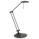 Steinhauer Lampe de table ZODIAC avec bras articulé, direct / indirect, avec variateur tactile IP20, noir mat gradable