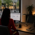 Steinhauer Lampe de table ZODIAC avec bras articulé, direct / indirect, avec variateur tactile IP20, noir mat gradable
