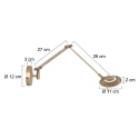 Steinhauer Luminaire mural ZODIAC LED à 1 flamme IP20, bronze, blanche gradable