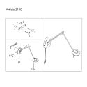 Steinhauer Luminaire mural ZODIAC LED à 1 flamme IP20, bronze, blanche gradable