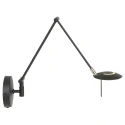 Steinhauer Luminaire mural ZODIAC avec bras articulé, avec prise de courant, direct / indirect, avec variateur tactile IP20
