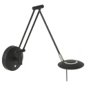 Steinhauer Luminaire mural ZODIAC avec bras articulé, avec prise de courant, direct / indirect, avec variateur tactile IP20