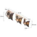 Mexlite Mexlite Spot GEARWOOD, 3 flames, anthracite