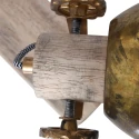 Mexlite Luminaire de plafond GEARWOOD 3 flammes, réglable E27 IP20, bronze, antique gradable
