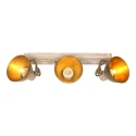 Mexlite Luminaire de plafond GEARWOOD 3 flammes, réglable E27 IP20, bronze, antique gradable