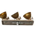 Mexlite Luminaire de plafond GEARWOOD 3 flammes, réglable E27 IP20, bronze, antique gradable