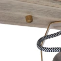 Mexlite Luminaire de plafond GEARWOOD 3 flammes, réglable E27 IP20, bronze, antique gradable