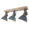 Mexlite Spot GEARWOOD, 3 flames, grey