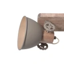 Mexlite ceiling luminaire GEARWOOD 3 flames E27 IP20, taupe dimmable