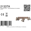 Mexlite ceiling luminaire GEARWOOD 3 flames E27 IP20, taupe dimmable
