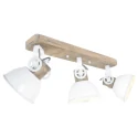Luminaire de plafond GEARWOOD 3 flammes, réglable E27 IP20, blanc mat gradable