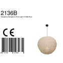 anne light & home Luminaire à suspension BANGALORE à 1 flamme E27 IP20, gradable
