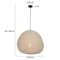 anne light & home Luminaire à suspension BANGALORE à 1 flamme E27 IP20, gradable