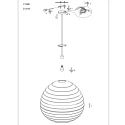 anne light & home Luminaire à suspension BANGALORE à 1 flamme E27 IP20, gradable