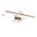 Steinhauer Steinhauer Wall luminaire LITHO LED, 1 flame, 60cm, bronze
