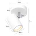 Mexlite Spot, 1 flame. GU10, IP44, steel