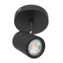 Luminaire de salle de bain UPROUND à 1 flamme, cylindrique, Dim-To-Warm, réglable GU10 IP44, noir mat gradable