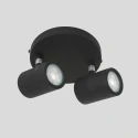 Mexlite Luminaire de salle de bain UPROUND à 2 flammes, cylindrique, réglable GU10 IP44, noir mat gradable