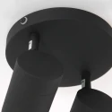 Mexlite Luminaire de salle de bain UPROUND à 2 flammes, cylindrique, réglable GU10 IP44, noir mat gradable