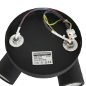 Mexlite Luminaire de salle de bain UPROUND à 2 flammes, cylindrique, réglable GU10 IP44, noir mat gradable