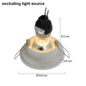 Lumière encastrée PÉLITE SPOT rond, rigide, avec câble ouvert GU10 IP44