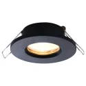 Steinhauer Lumière encastrée PÉLITE SPOT rond, rigide, avec câble ouvert GU10 IP44, noir mat gradable