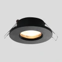 Steinhauer Lumière encastrée PÉLITE SPOT rond, rigide, avec câble ouvert GU10 IP44, noir mat gradable