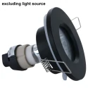 Steinhauer Lumière encastrée PÉLITE SPOT rond, rigide, avec câble ouvert GU10 IP44, noir mat gradable