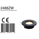 Steinhauer Lumière encastrée PÉLITE SPOT rond, rigide, avec câble ouvert GU10 IP44, noir mat gradable