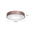 Steinhauer ceiling luminaire RINGLEDE LED round LED IP20, bronze, white dimmable