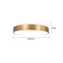 Steinhauer ceiling luminaire RINGLEDE - Ø 38CM round, medium, direct / indirect IP20, gold dimmable