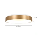 Steinhauer Luminaire de plafond RINGLEDE - Ø 48CM grand, rond, direct / indirect IP20, or gradable