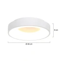 ceiling luminaire RINGLEDE - Ø 48CM large, round, direct / indirect IP20, black matt dimmable