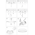 ceiling luminaire RINGLEDE - Ø 48CM large, round, direct / indirect IP20, black matt dimmable