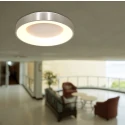 Steinhauer ceiling luminaire RINGLEDE - Ø 48CM large, round, direct / indirect IP20, silver brushed dimmable