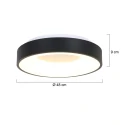 Steinhauer ceiling luminaire RINGLEDE - Ø 48CM large, round, direct / indirect IP20, black matt dimmable