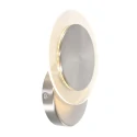 Steinhauer Applique et plafonnier LIDO rond, réglable, indirect, perforé IP20, acier brossé gradable