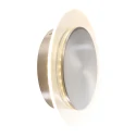 Steinhauer Applique et plafonnier LIDO rond, réglable, indirect, perforé IP20, acier brossé gradable