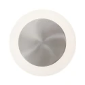 Steinhauer Applique et plafonnier LIDO rond, réglable, indirect, perforé IP20, acier brossé gradable