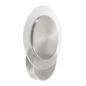 Steinhauer Applique et plafonnier LIDO rond, réglable, indirect, perforé IP20, acier brossé gradable