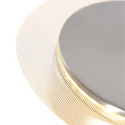 Steinhauer Applique et plafonnier LIDO rond, réglable, indirect, perforé IP20, acier brossé gradable